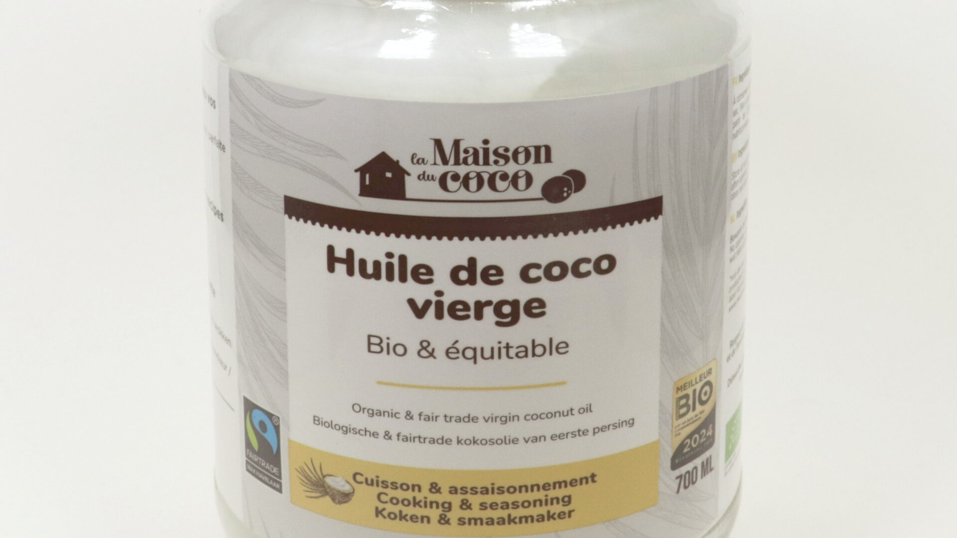 Huile vierge de Coco - Condiments
