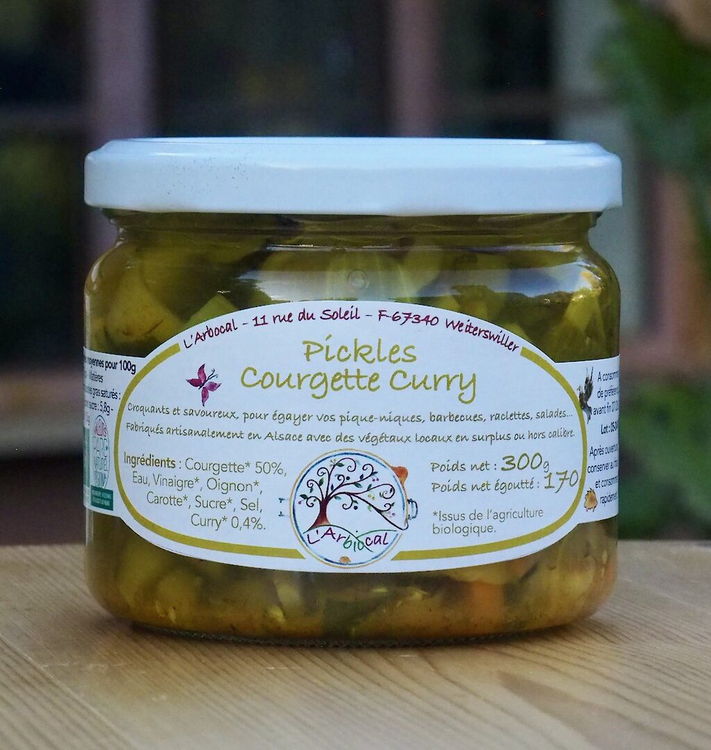 Pickles courgette curry - Conserves & tartinables