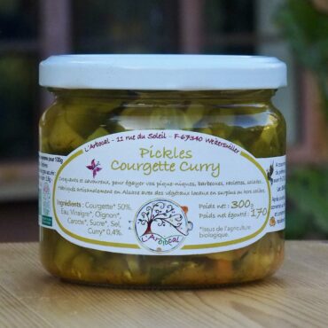 Pickles courgette curry - Conserves & tartinables