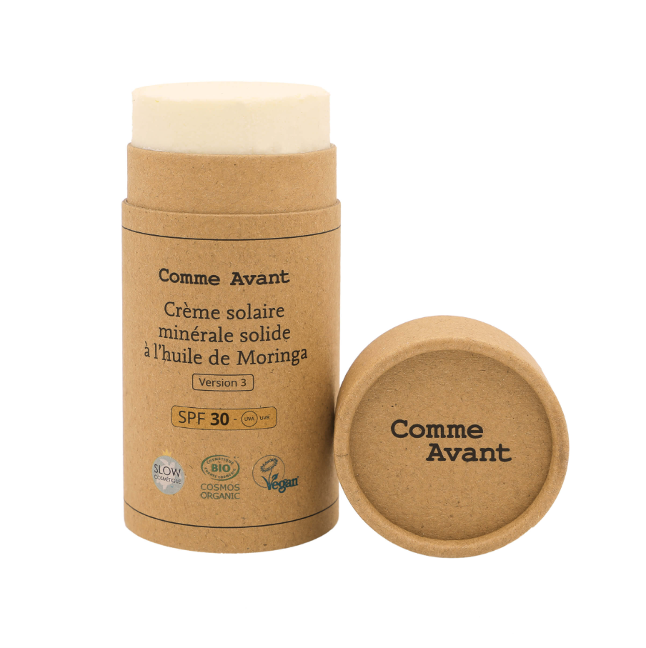 Crème solaire solide SPF30 brute ou parfumée - Crème & soins