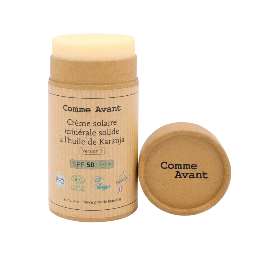 Crème solaire solide SPF50 brute ou parfumée - Crème & soins